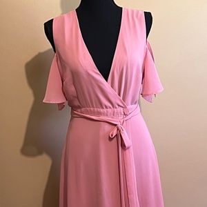 Maxie Pink Cold shoulder dress
